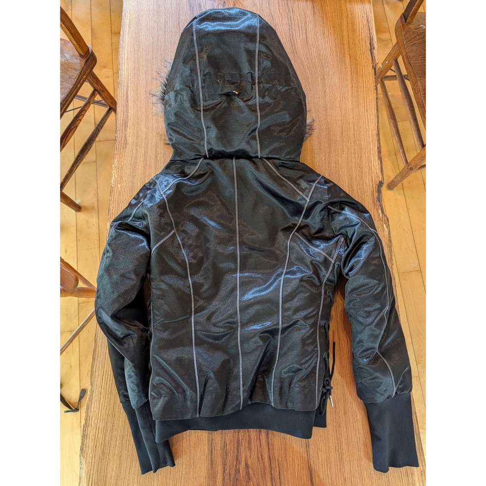 Under Armour Lindsey Vonn Ski Jacket Faux Fur Hood Fitted Womens Medium - Picture 2 of 14